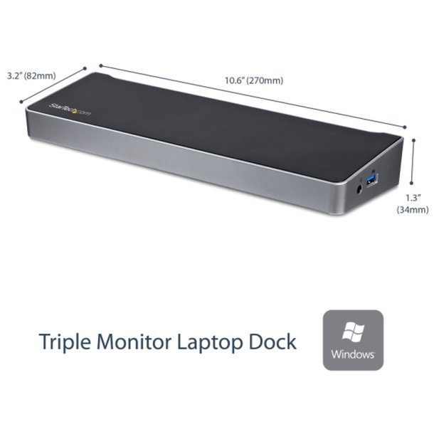 StarTech.com USB3DOCKH2DP - USB 3.2 - 3,5 mm - USB Type-A - 10,100,1000 Mbit/s