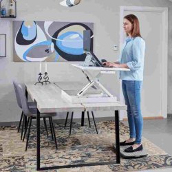 Steppie Desk riser - Justerbart mobilt hve/snkebord - Hvid
