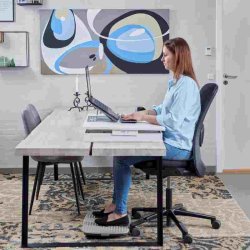 Steppie Desk riser - Justerbart mobilt hve/snkebord - Hvid