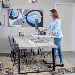 Steppie Desk riser - Justerbart mobilt hve/snkebord - Hvid