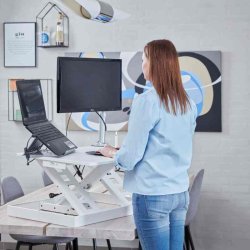 Steppie Desk riser - Justerbart mobilt hve/snkebord - Hvid