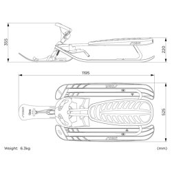 Stiga Sports k�lk med rat SnowRacer Curve - sort