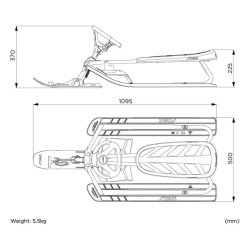 Stiga Sports k�lk med rat SnowRacer Iconic BIO - Aqua