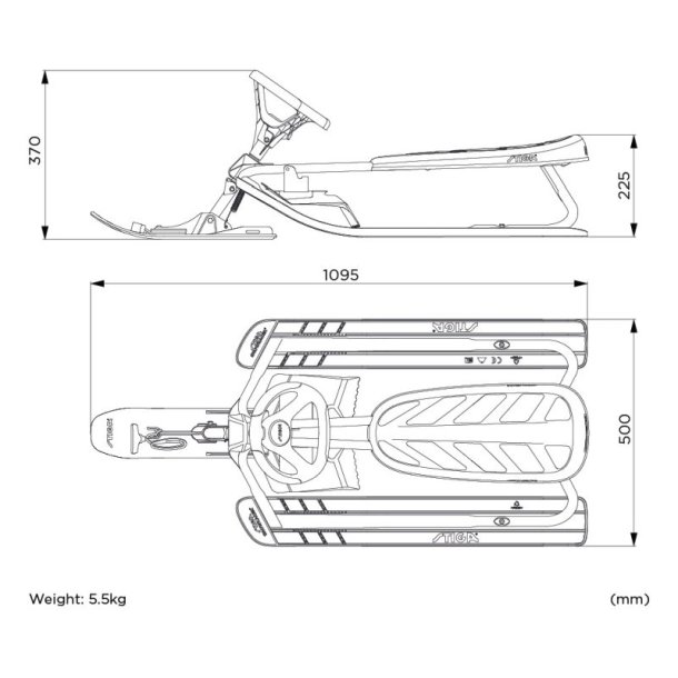 Stiga Sports k�lk med rat SnowRacer Iconic - gr�n
