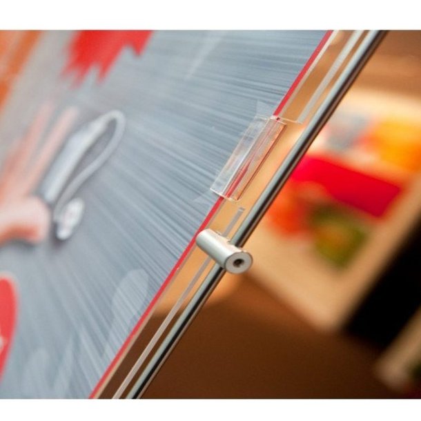 Vindues display - 1 x 70x100cm - 1,5m mgler ramme system