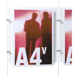 Vindues display - 20 x A4 stende - komplet ramme Display slv