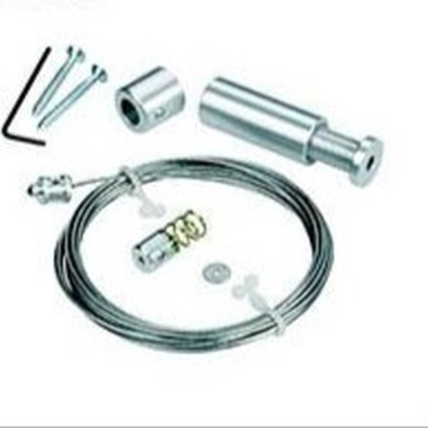 Display st�lwire 4 meter komplet med top og bund beslag - loft-gulv