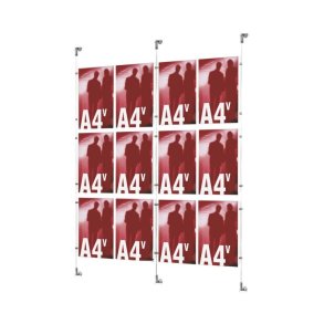 Vindues display - 16 x A4 st�ende - m�gler wire system