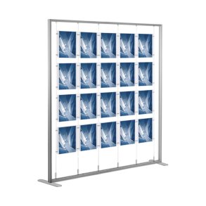 Vindues display - 20 x A4 stende - komplet ramme Display slv