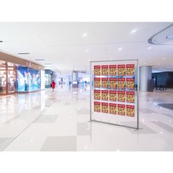 Vindues display - 20 x A4 stende - komplet ramme Display slv