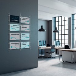 Vindues display - 8 x A4 liggende - m�gler wire system