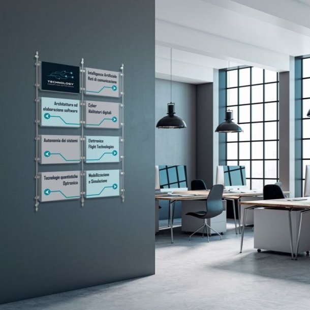 Vindues display - 8 x A4 liggende - m�gler wire system