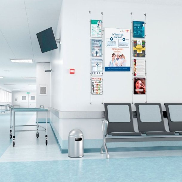 Vindues display - 8 x A4 og 1 x 50x70cm - m�gler wire system