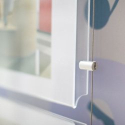 Vindues display - 8 x A4 st�ende - m�gler wire system