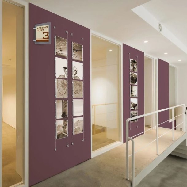 Appendo vinduesdisplay - st med 5 stk. A4 akryllommer i hjformat - Med kabler, clips og fittings