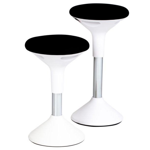 Sun-Flex Active Wobble - Balancestol i hvid - Hjdejusterbar