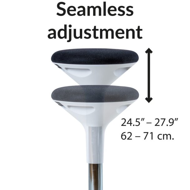 Sun-Flex Active Wobble - Balancestol i hvid - Hjdejusterbar