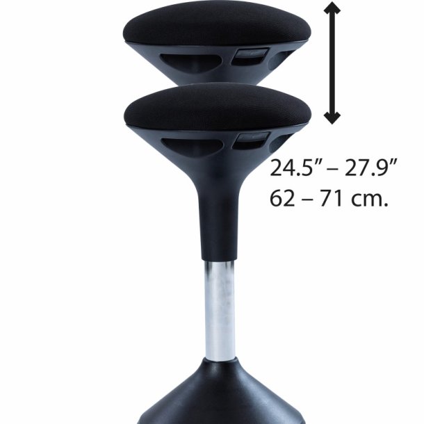 Sun-Flex Active Wobble - Balancestol i sort - Hjdejusterbar