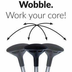 Sun-Flex Active Wobble - Balancestol i sort - Hjdejusterbar