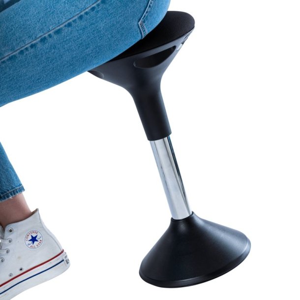 Sun-Flex Active Wobble - Balancestol i sort - Hjdejusterbar