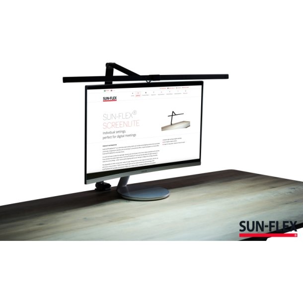 Sun-Flex Skrivebordslampe - Screenlite i Sort - dmpbar LED