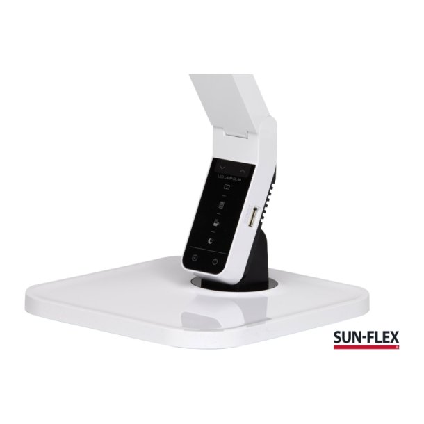 Sun-Flex Skrivebordslampe - Inlite i Hvid - dmpbar LED
