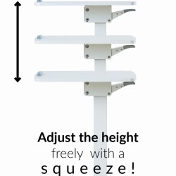 Sun-Flex Easy Desk Rise 60x52cm - Hve/snke skrivepult - hvid