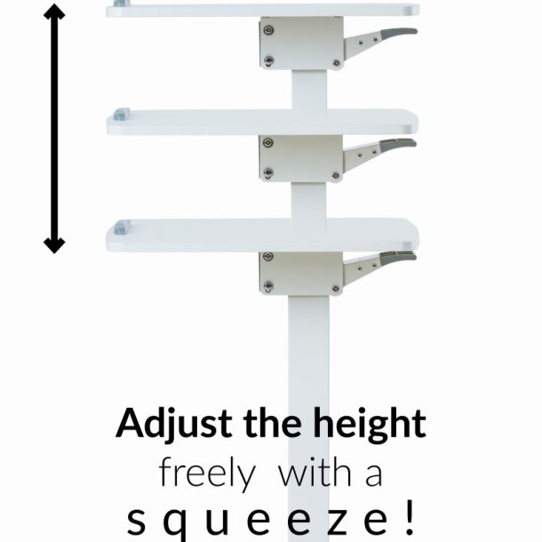Sun-Flex Easy Desk Rise 60x52cm - Hve/snke skrivepult - hvid