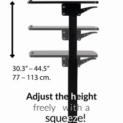 Sun-Flex Easy Desk Rise 60x52cm - Hve/snke skrivepult - Sort