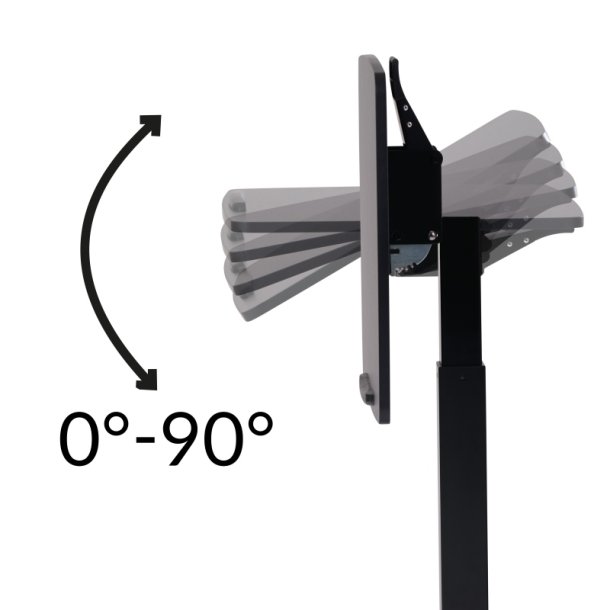 Sun-Flex Easy Desk Rise 60x52cm - Hve/snke skrivepult - Sort