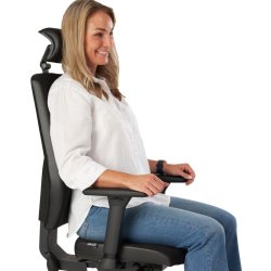 Sun-Flex Office Chair HB - Sort kontorstol med armln
