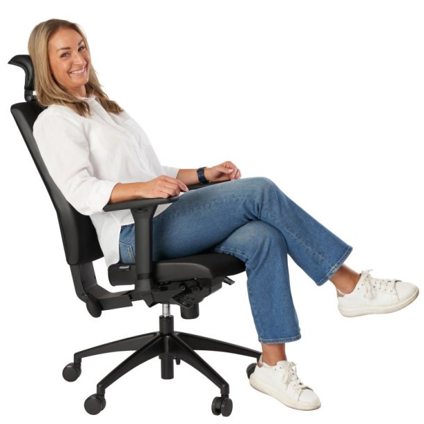 Sun-Flex Office Chair HB - Sort kontorstol med armln