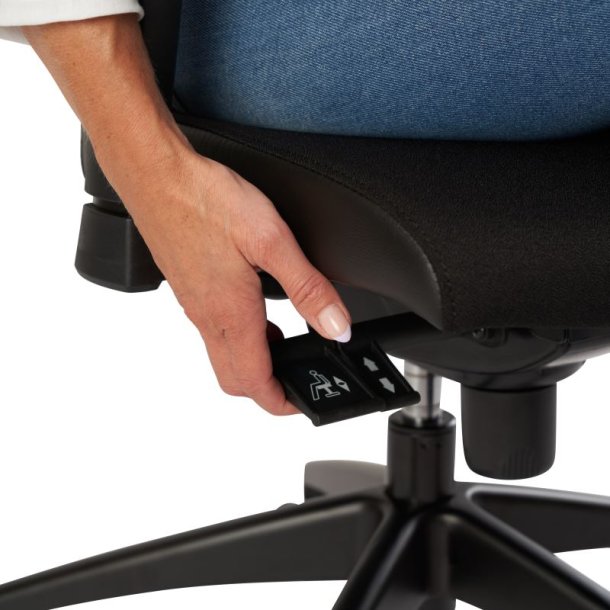 Sun-Flex Office Chair HB - Sort kontorstol med armln