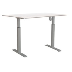 Sun-Flex hve/snkebord 120x80 - EDA 1 - hvid bordplade - grt stel