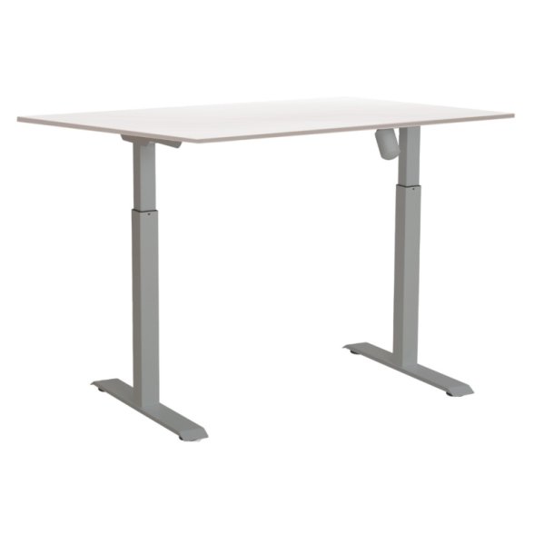 Sun-Flex hve/snkebord 120x80 - EDA 1 - hvid bordplade - grt stel