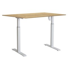 Sun-Flex hve/snkebord 120x80 - EDA 1 - birk bordplade - hvidt stel