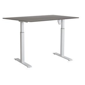 Sun-Flex hve/snkebord 160x80 - EDA 3 - gr bordplade - hvidt stel