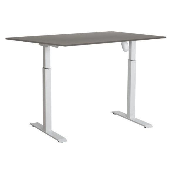 Sun-Flex hve/snkebord 160x80 - EDA VI - gr bordplade - hvidt stel