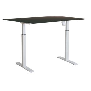 Sun-Flex hve/snkebord 160x80 - EDA 3 - sort bordplade - hvidt stel