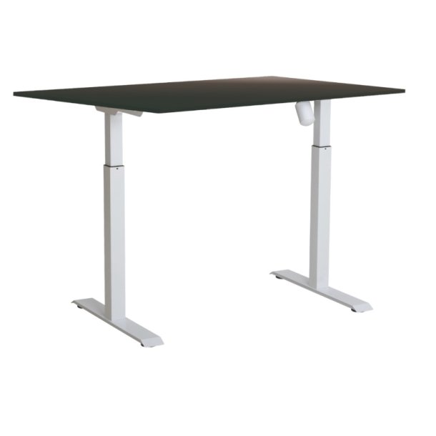 Sun-Flex hve/snkebord 140x80 - EDA 3 - Sort Bordplade - hvidt stel