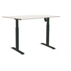 Sun-Flex hve/snkebord 120x80 - EDA 3 - hvid Bordplade - sort stel