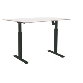 Sun-Flex hve/snkebord 160x80 - EDA 3 - hvid bordplade - sort stel