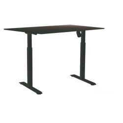 Sun-Flex hve/snkebord 160x80 - EDA 1 - sort bordplade - sort stel