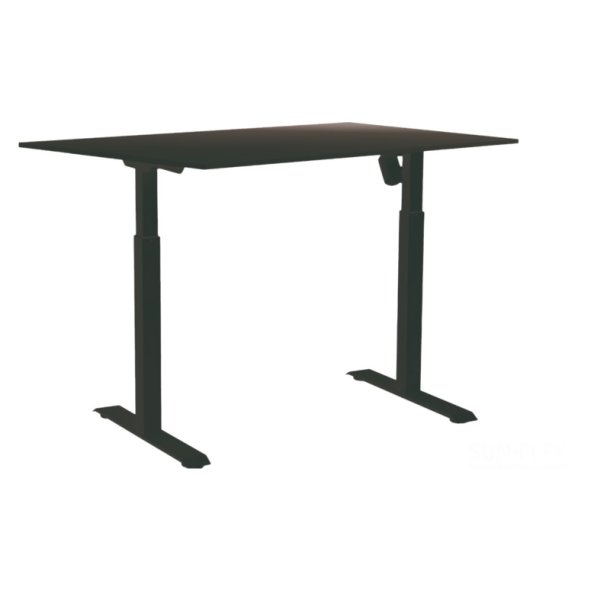 Sun-Flex hve/snkebord 160x80 - EDA 1 - sort bordplade - sort stel