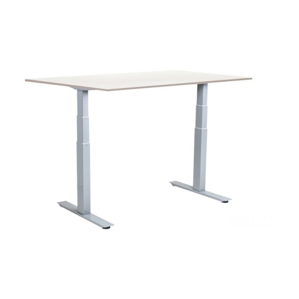 Sun-Flex hve/snkebord 160x80 - EDA VI - hvid bordplade - grt stel