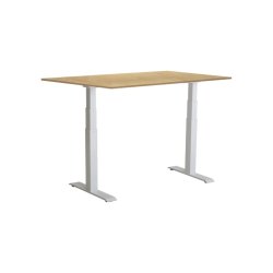 Sun-Flex hve/snkebord 120x80 - EDA VI - birk bordplade - hvidt stel