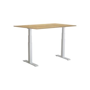 Sun-Flex hve/snkebord 160x80 - EDA VI - birk bordplade - hvidt stel