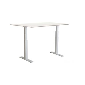 Sun-Flex hve/snkebord 160x80 - EDA VI - hvid bordplade - hvidt stel