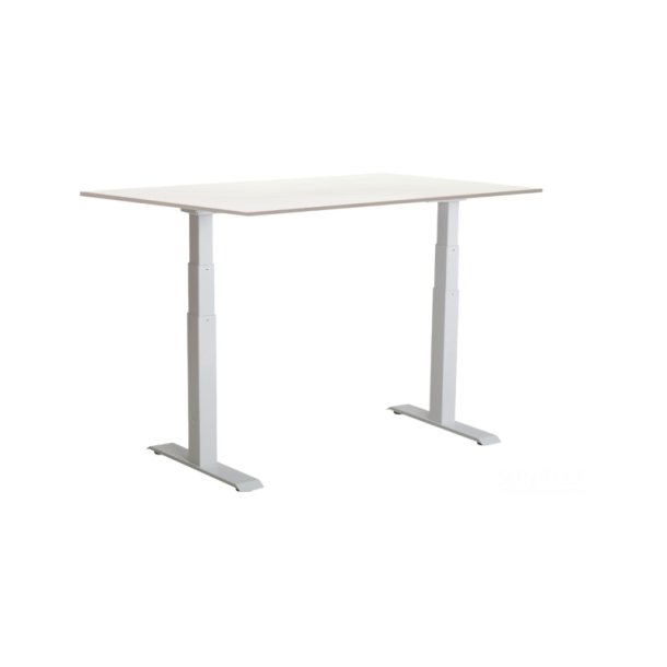 Sun-Flex hve/snkebord 160x80 - EDA VI - hvid bordplade - hvidt stel