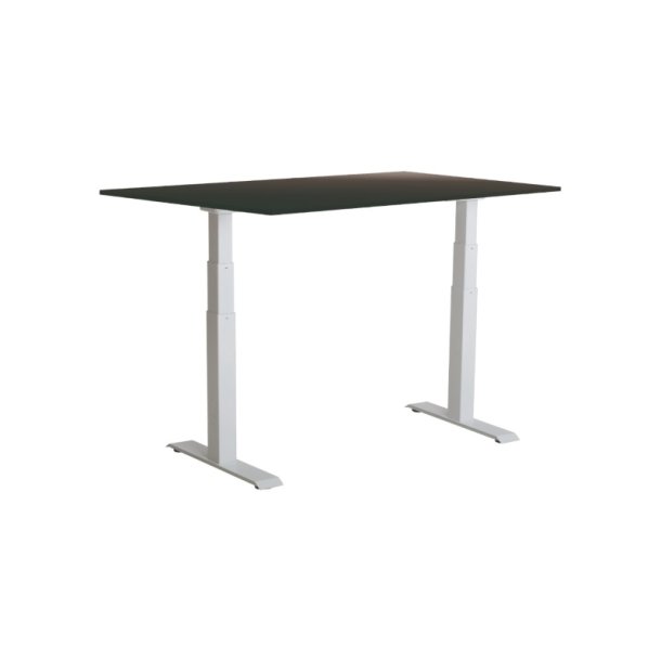 Sun-Flex hve/snkebord 120x80 - EDA VI - sort bordplade - hvid stel